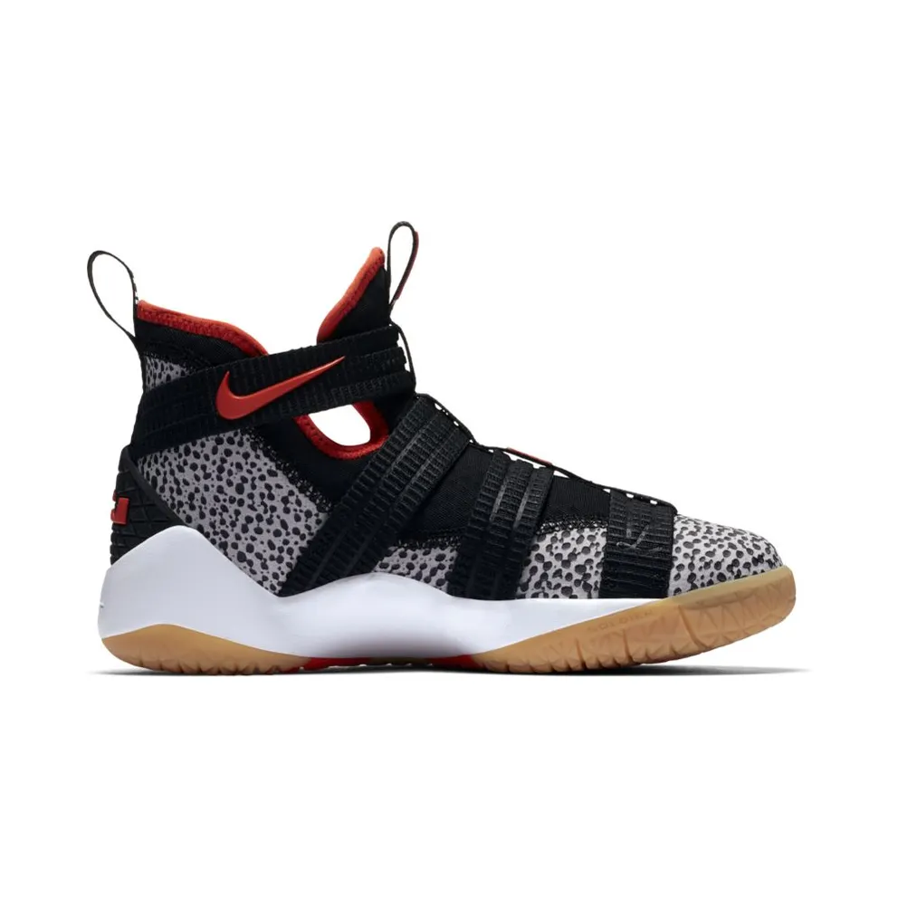 Nike LeBron Zoom Soldier 11 Safari (GS) Black/Team Orange-White-Atmosphere Grey (AJ5123-006)