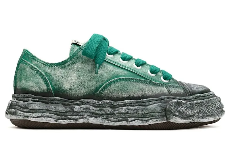 Maison Mihara Yasuhiro Peterson 23 OG Sole Faded Leather Low Green Black (A14FW722-GRN)