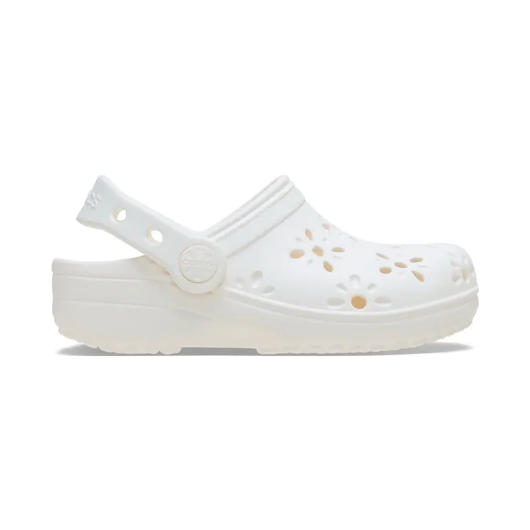 Crocs Classic Floral Cut-Out Clog Chalk (210944-0WV)