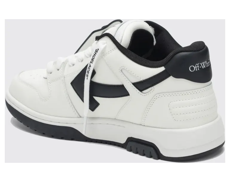 Off-White Out Of Office Low-Top Calfskin Sneakers with Perforated Toe White (W259C9L018LEA0180110) (2)