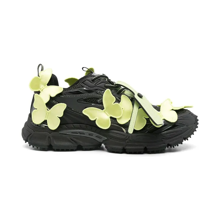 OFF-WHITE Be Right Back Black Green Butterflies (OMIA295W24FAB0021050)