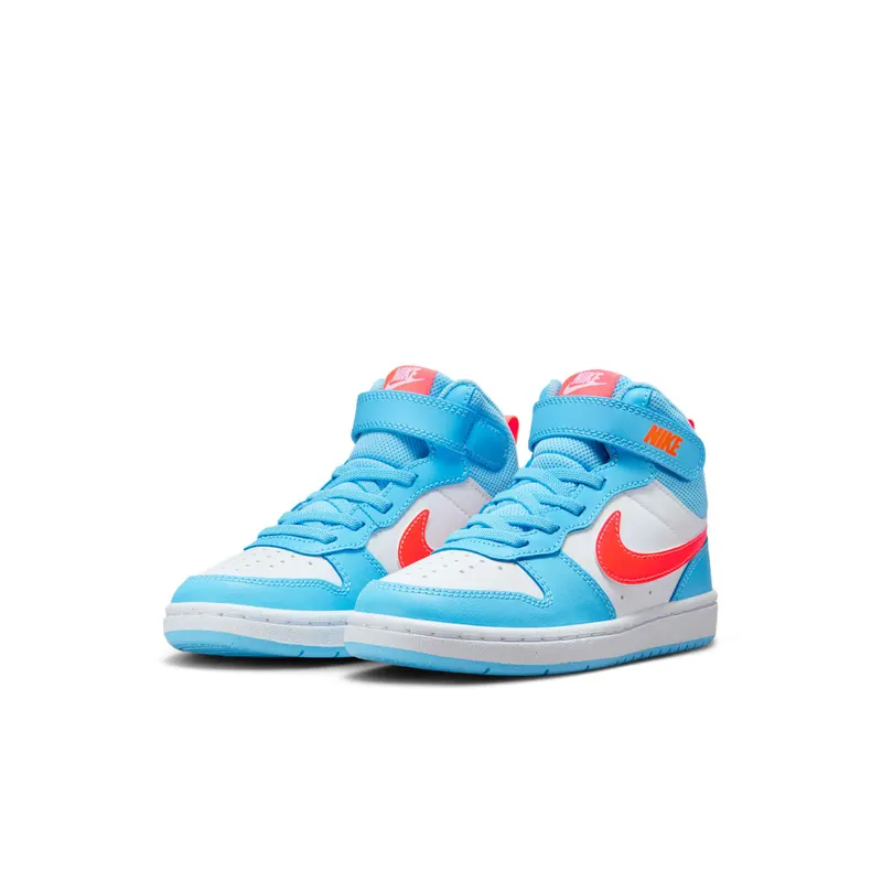 Nike Court Borough Mid 2 Aquarius Blue White Total Orange (HF4792-407)