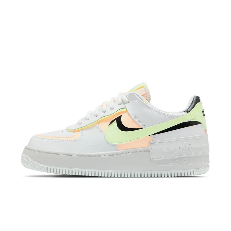 Nike Air Force 1 Shadow Summit White Barely Volt Crimson Tint (W) Summit White/Black-Barely Volt-Crimson Tint (CI0919-107)