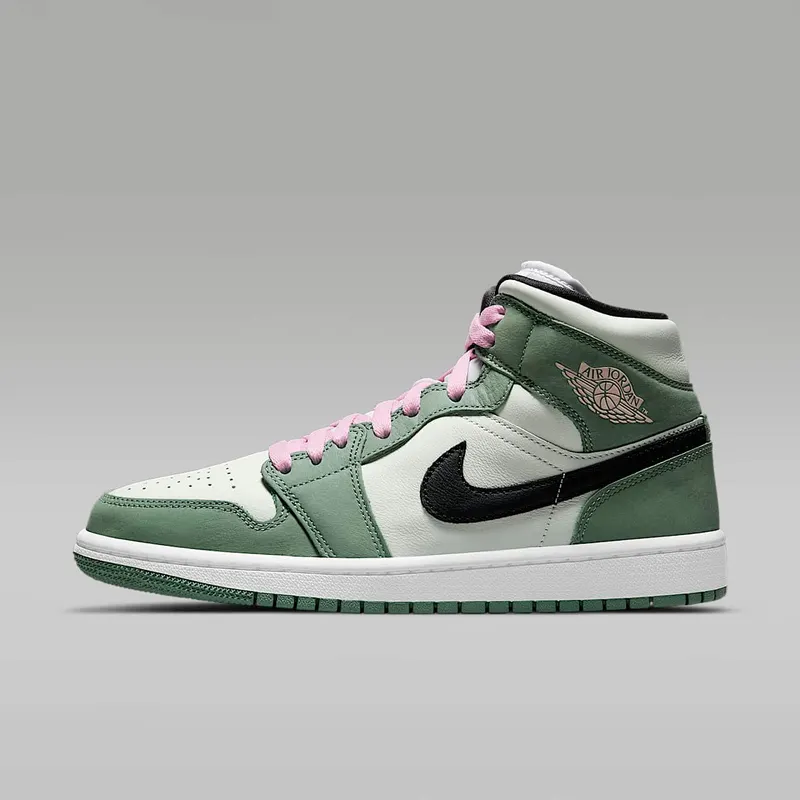 Air Jordan 1 Mid SE Dutch Green (2021) “Dutch Green / Barely Green / Light Arctic Pink / Black” (CZ0774-300)