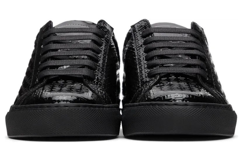 Givenchy Black 4G Patent Leather Urban Street Low Sneakers (BE0003E17W) (2)