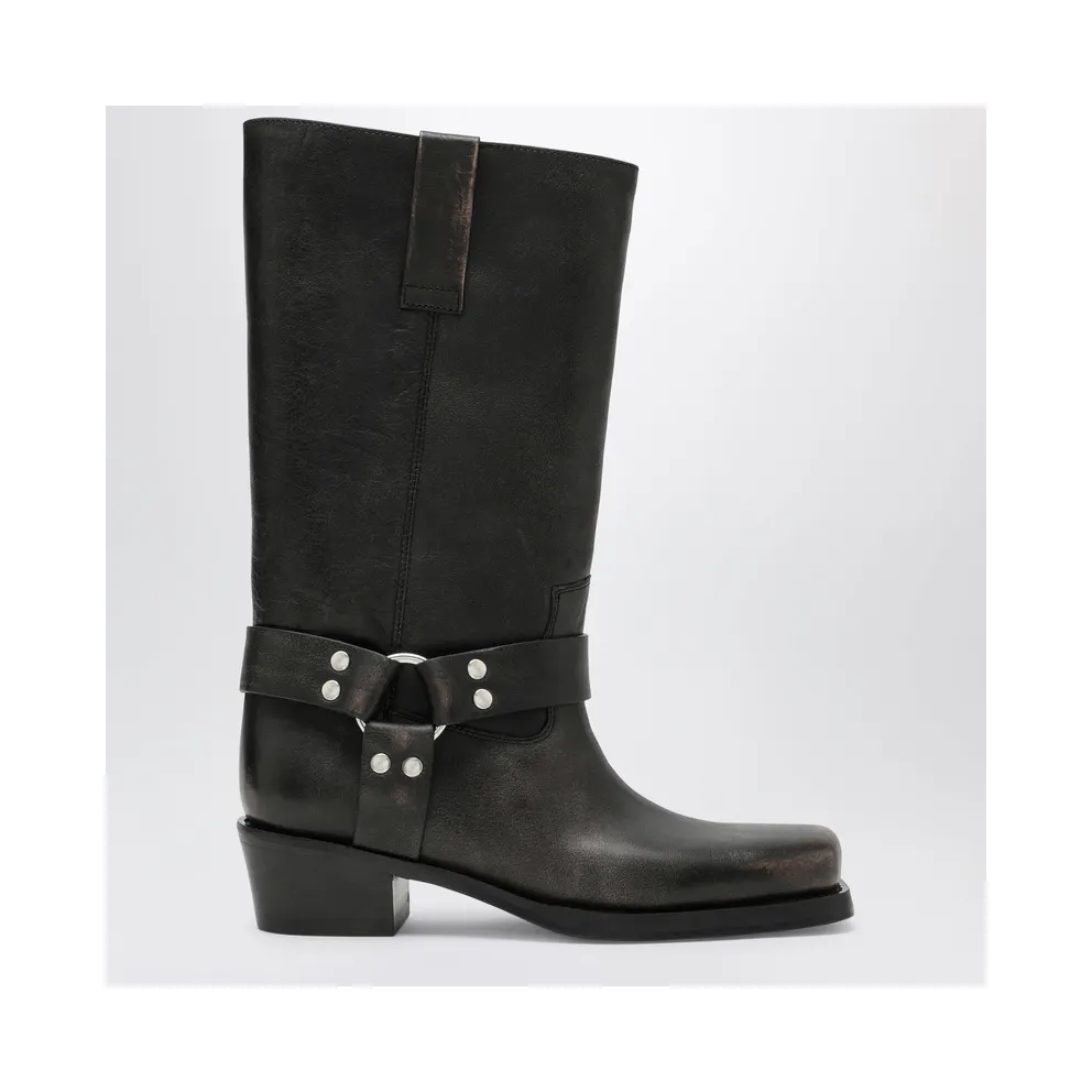 Paris Texas Black Roxy boot in brushed leather PX662XLTHB/T_PATEX-BLK_500-41