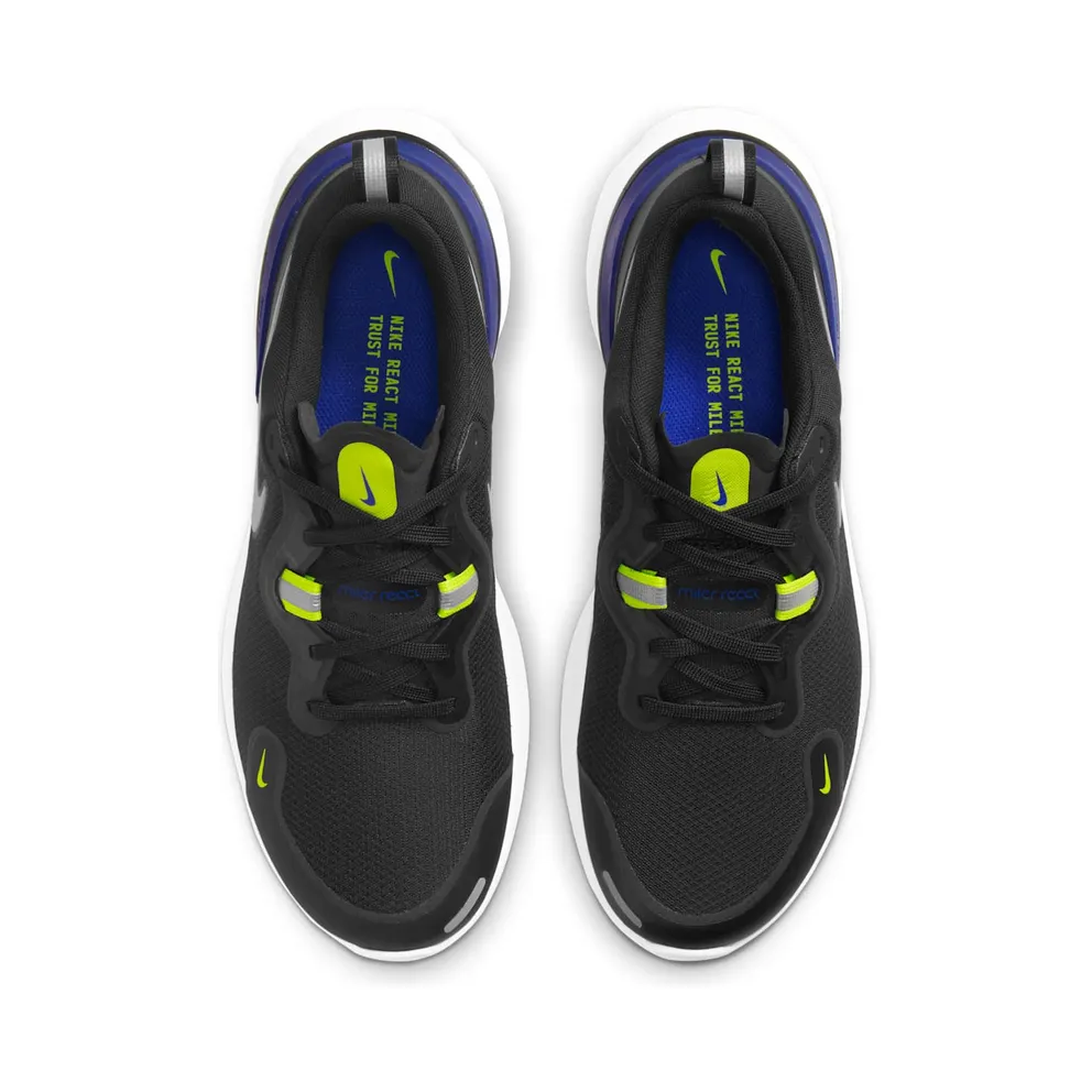 Nike React Miler Black Cyber Blue (CW1777-011)