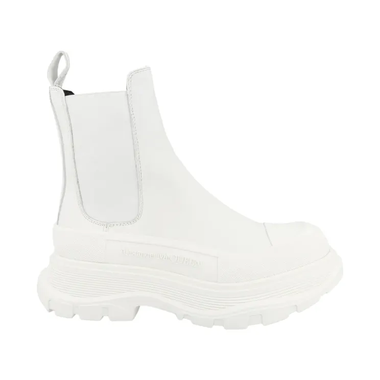 Alexander McQueen Tread Slick Ankle Boots White (635714WHZ619071)