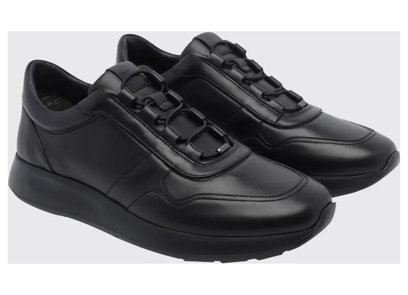 Tod’s Red Dot Smooth Calfskin Slip-On Sneakers with Elasticated Laces Black (XXM79K0IP51THCB999)