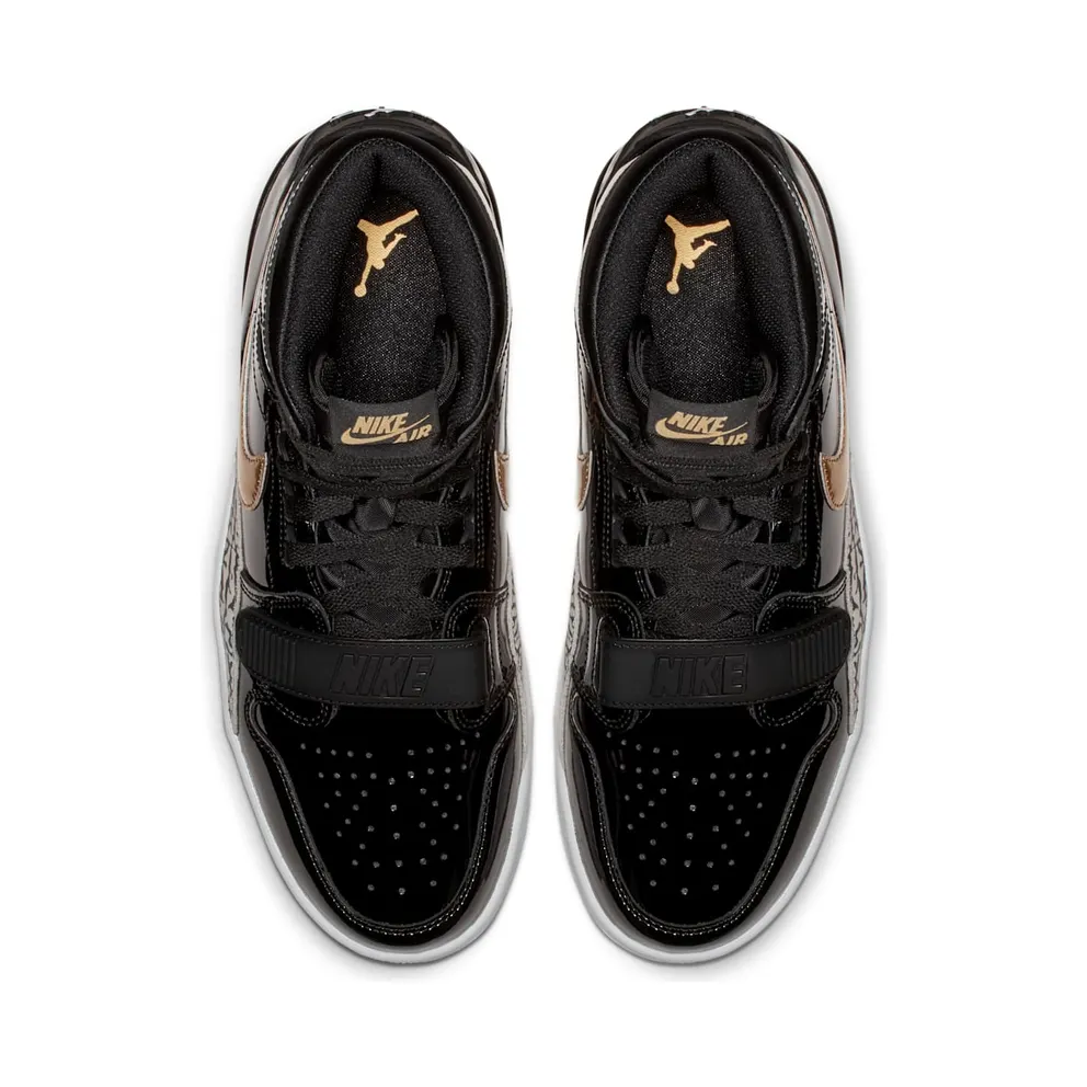 Jordan Legacy 312 Black Gold Patent Black/Metallic Gold-White (AV3922-007)