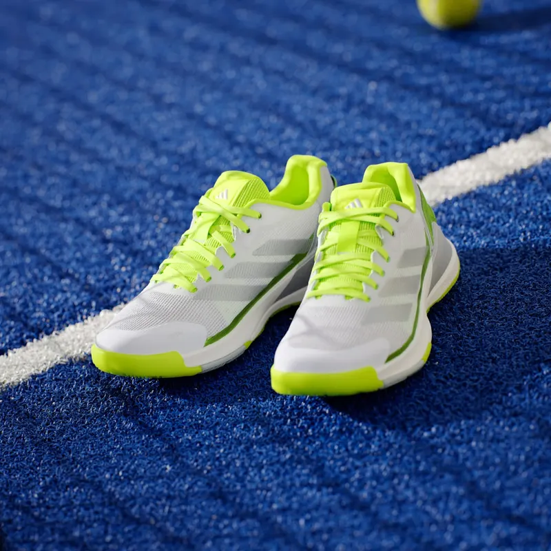 Adidas Crazyquick Lightstrike Padel Shoes Lucid Lemon / Silver Metallic / Wonder Silver (JR9325)