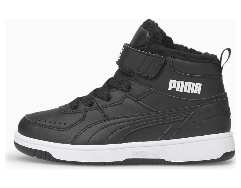Puma Rebound Joy Fur Kinder Schwarz/Weiß (375479-01)
