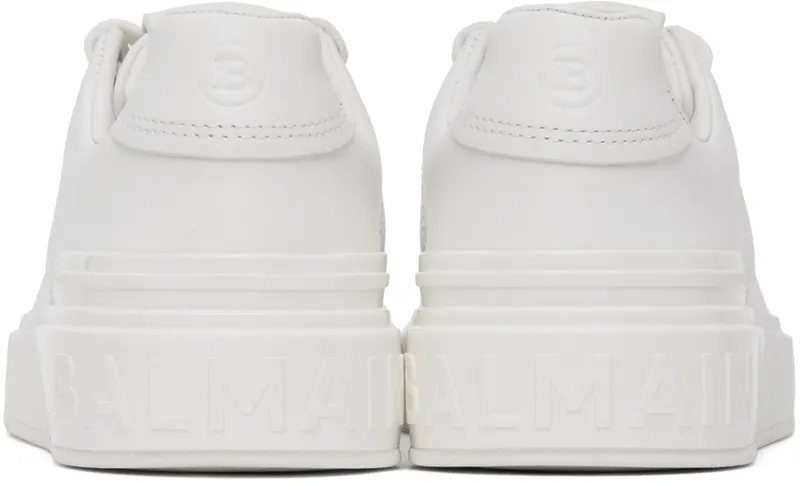 Balmain White B Court Sneakers (XN0VI690LVTR)