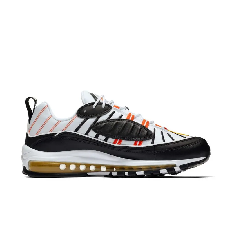Nike Air Max 98 Black White Yellow Crimson Black/White/Chrome Yellow (640744-016)