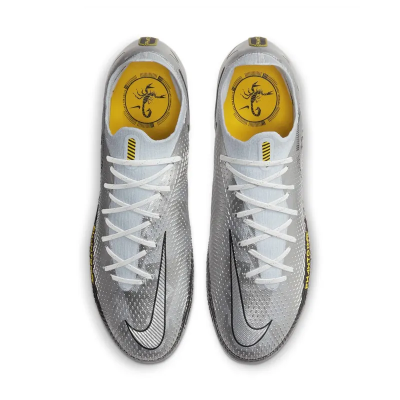 Nike Phantom Scorpion Elite FG Secret Tournament Pure Platinum/Black-Speed Yellow-Metallic Silver (CT2156-001)