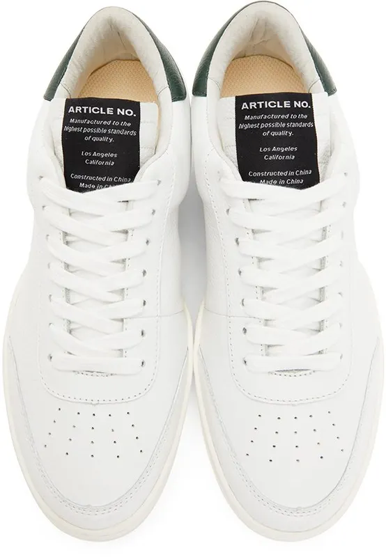 Article No. White & Green 0517 Low-Top WHITE/VIRDI (0517-02-01)
