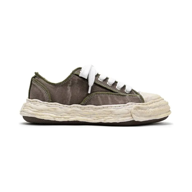Maison Mihara Yasuhiro Peterson 23 OG Sole Vintage Effect Embroidered Canvas Low Khaki (A15FW722-KHA)