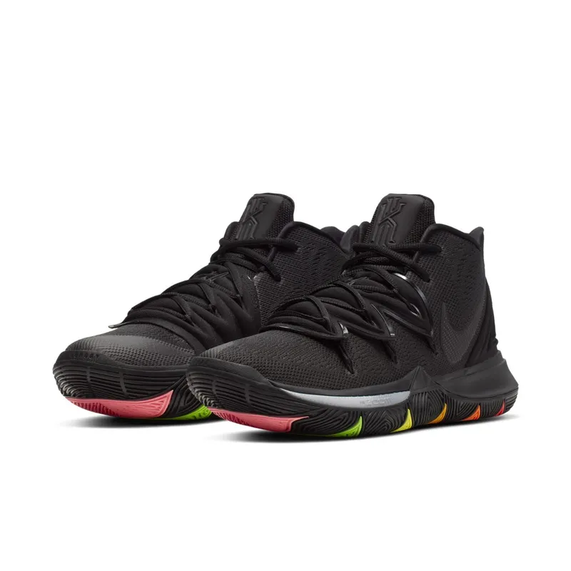 Nike Kyrie 5 Black Rainbow Soles Black/Black-Black (AO2918-001)