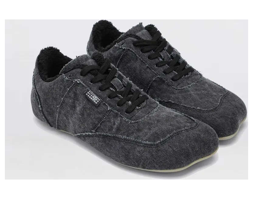 Maison Margiela Anatomic Washed Cotton Canvas Sneakers Black (SH1WS0024P7602T8013)