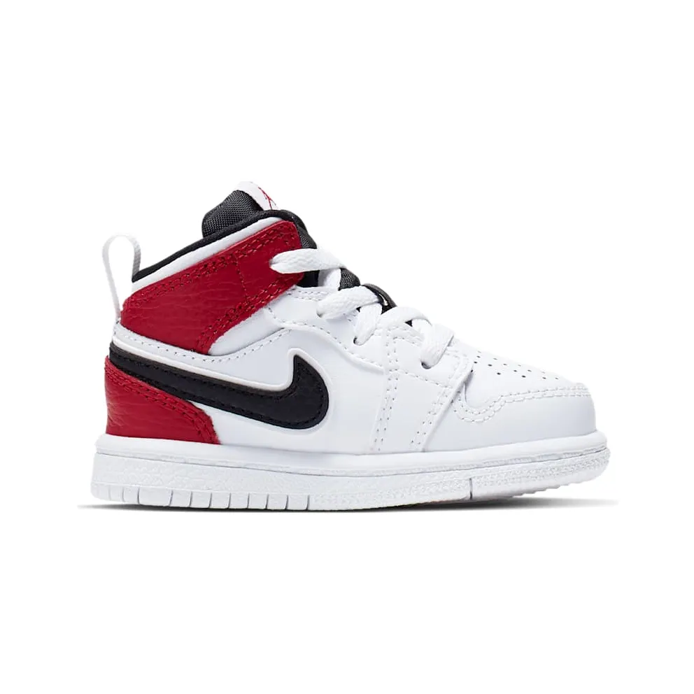 Jordan 1 Mid White Black Gym Red (TD) White/Black-Gym Red (640735-116)