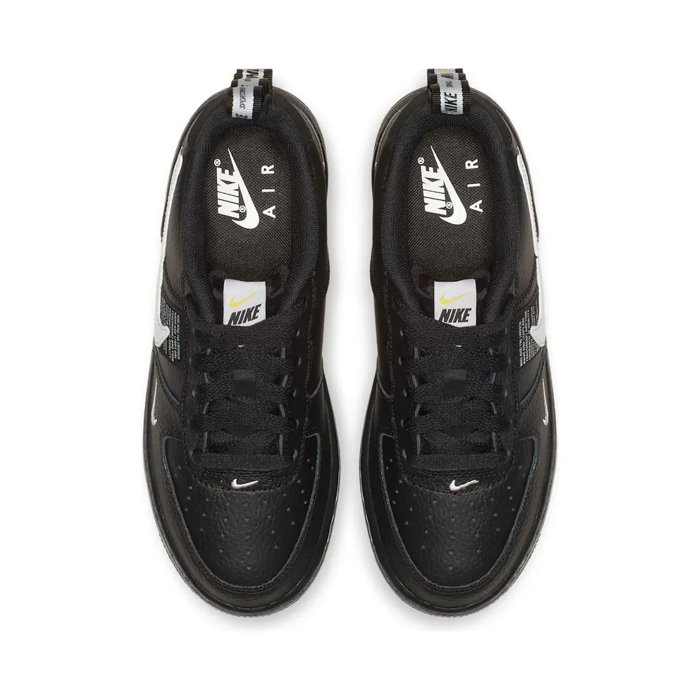 Nike Air Force 1 Utility Black White (GS) Black/White-Tour Yellow (AR1708-001)
