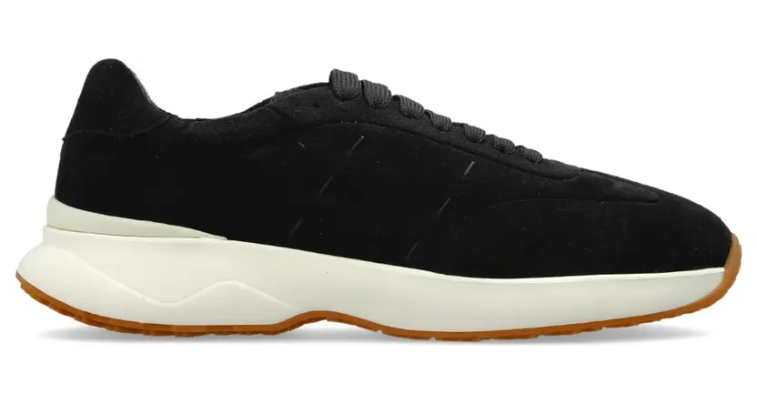 Kiton suede round-toe sneakers – Zwart (USSA374N01490010000)