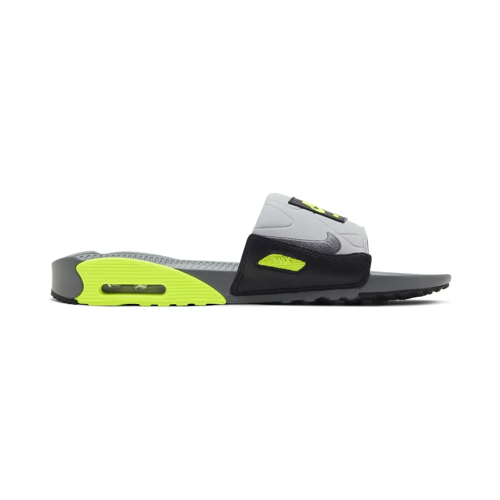Nike Air Max 90 Slide Smoke Grey Volt Black Smoke Grey/Volt-Black-Smoke Grey (BQ4635-001)