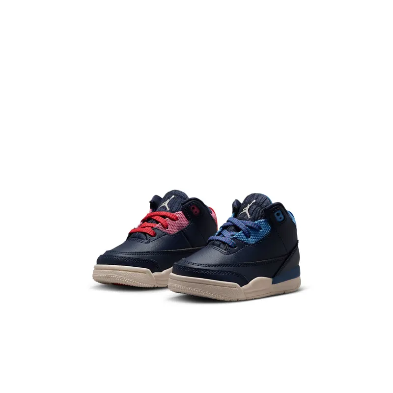 Air Jordan Three Obsidian / Track Red / Blue Beyond (HQ0782-400)