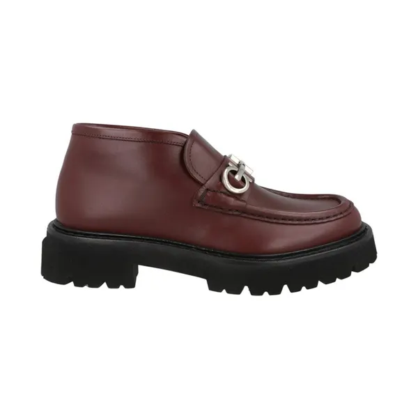 Ferragamo Geffer 2 Gancini Ankle Boots Purple (021226-758484-M)