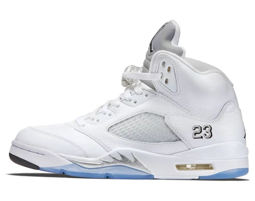 Air Jordan 5 Retro White Metallic Silver (136027-130)