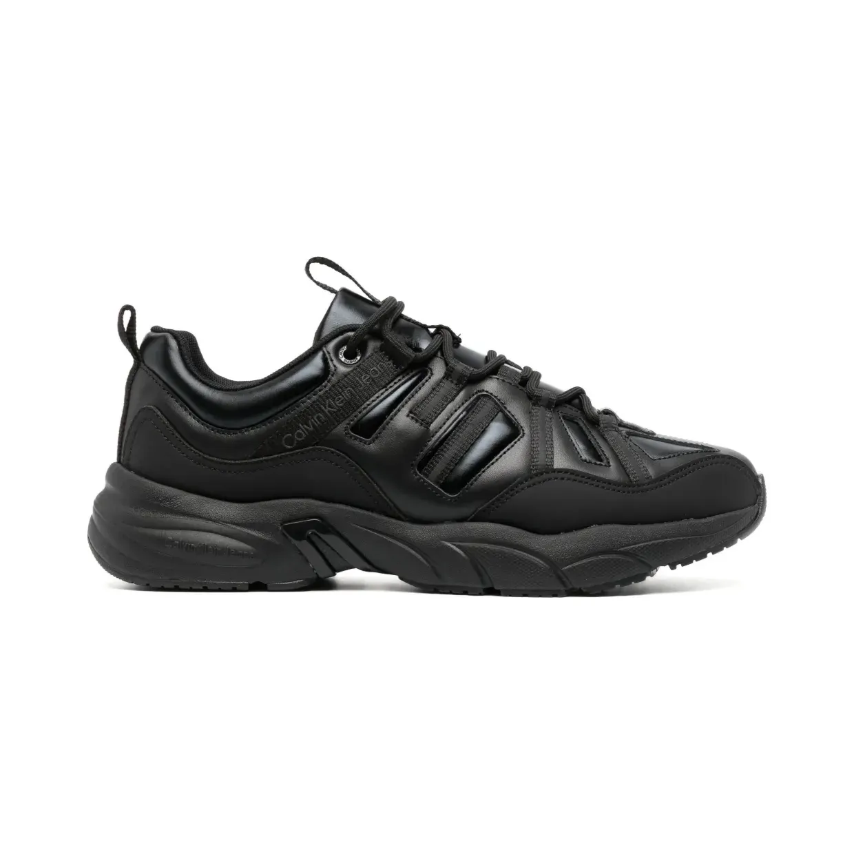 Calvin Klein Jeans Retro Tennis leren “Black” (YM0YM00699)