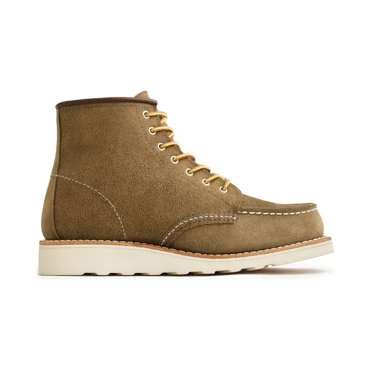 Red Wing Shoes Classic Moc 6-Inch Boot Heritage #3377 Olive Mohave Leather (03377-OLIVE)