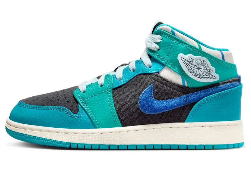 Air Jordan 1 GS Inspired By The Greatest “Anthracite / Aquatone / New Emerald / Glacier Blue” (FJ9482-004)