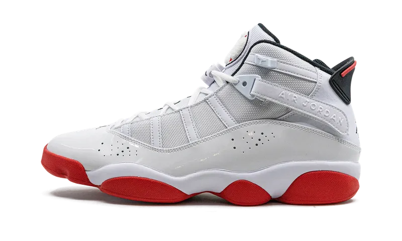 Jordan 6 Rings “White / University Red” (322992-160)
