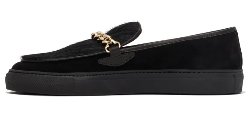 Human Recreational Services SSENSE Exclusive Black Hair Loafers (UE21GF0300X1C8) (3)