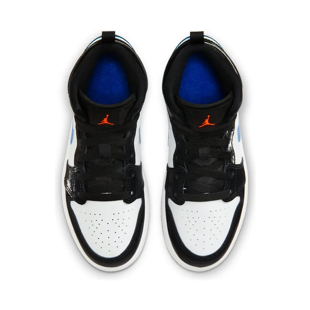 Jordan 1 Mid Black Racer Blue White (PS) Black/Racer Blue-White (640734-084)
