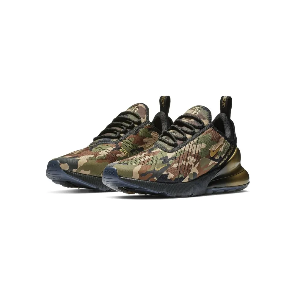 Nike Air Max 270 Doernbecher (2018) Black/Metallic Gold-Medium Olive-Fauna Brown-Desert (BV7112-001)