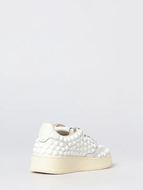 Autry Medalist Low Leather with Studs White (AULWPH01)