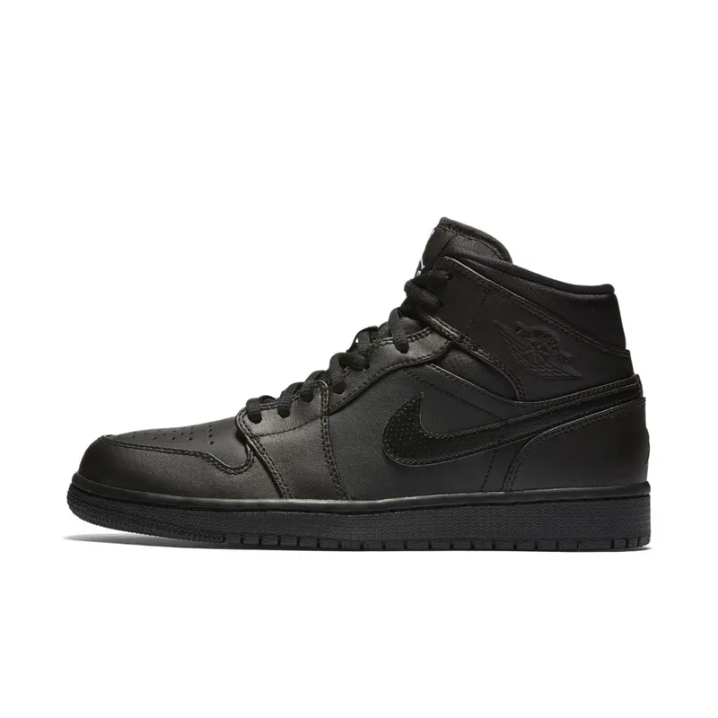 Jordan 1 Retro Mid Black (2017) Black/White (554724-034)