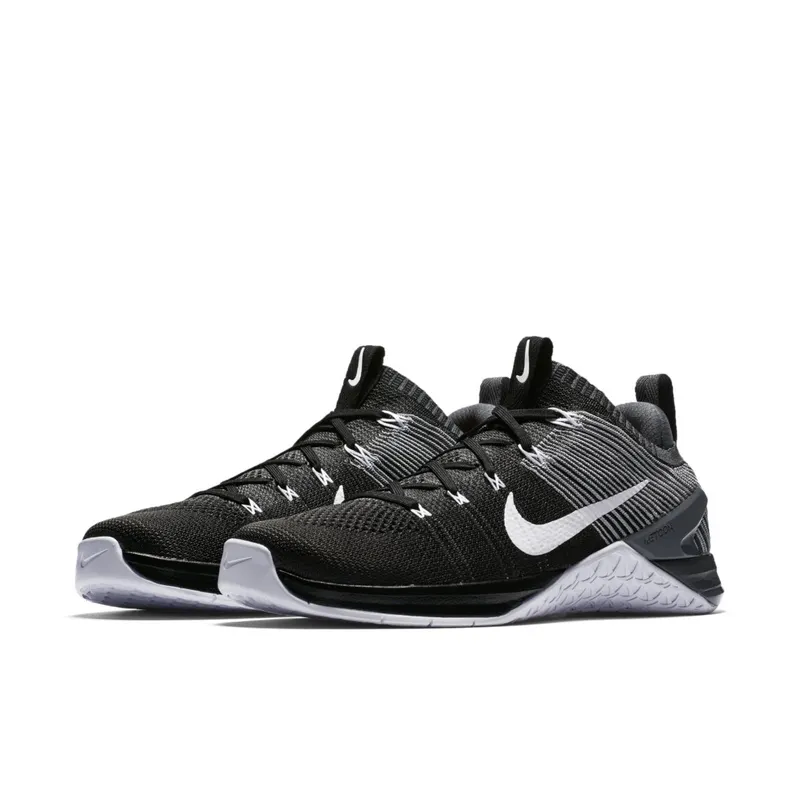 Nike Metcon DSX Flyknit 2 Black Grey White Black/Dark Grey-Wolf Grey-White (924423-010)
