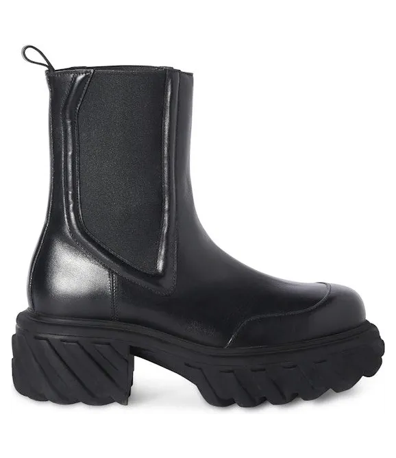 OFF-WHITE Tractor Motor Chelsea Boot Black (OWID039F23-LEA001-1010)