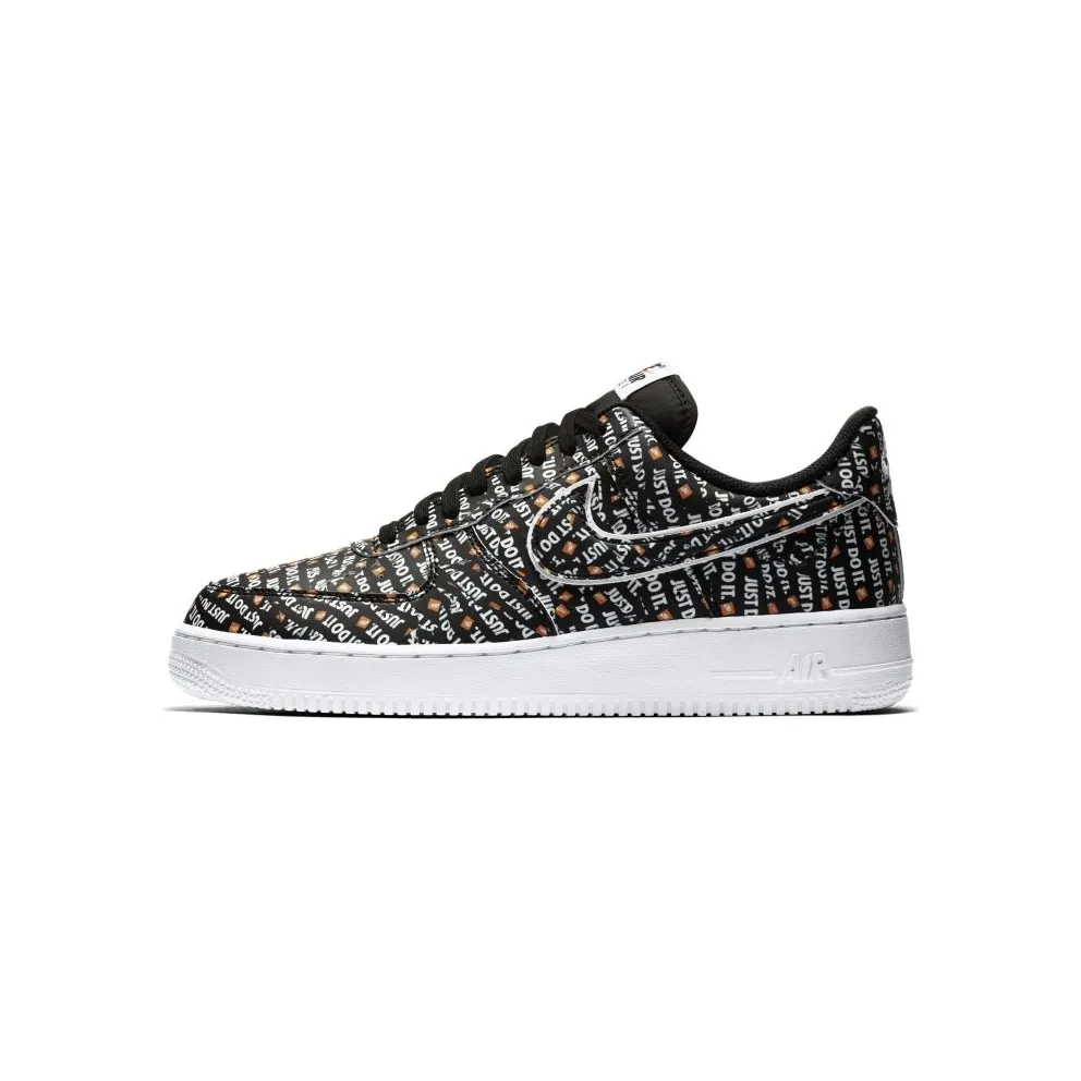Nike Air Force 1 Low Just Do It Pack Black Black/Black-White-Total Orange (AO6296-001)