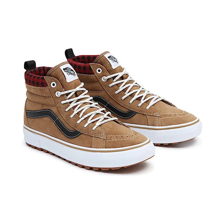 Vans Sk8-Hi MTE-1 Plaid Brown Red (VN0A5HZYY49)