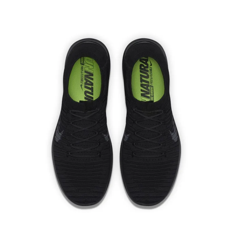 Nike Free RN Motion Flyknit Black Dark Grey Black/Dark Grey-Volt (847659-007)