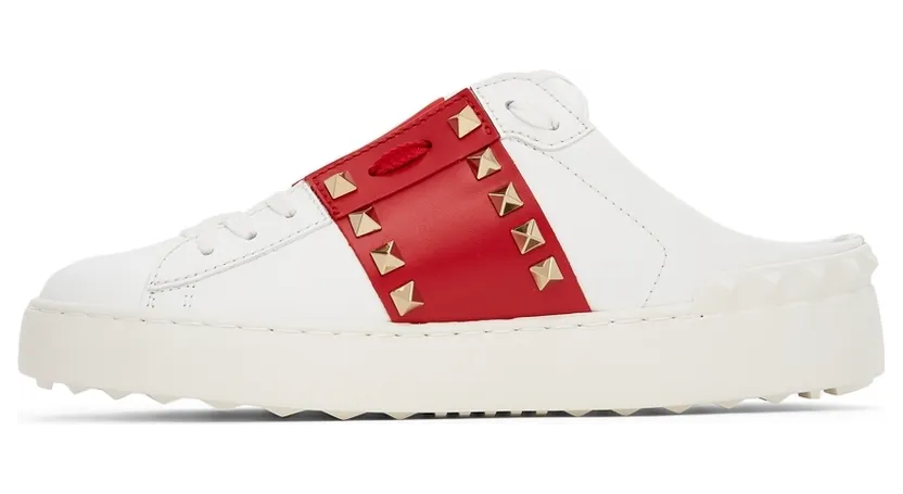 Valentino Garavani ’11’ Rockstud Untitled Slip-On “White/Red” (WW2S0AB8ZTN) (3)