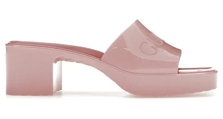 Gucci 60mm Slide Sandal Pink Rubber (624730 J8700 5815)