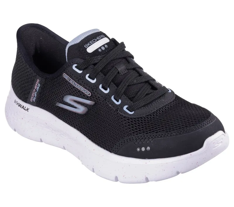 Skechers Slip-ins Waterproof: GO WALK Flex – Clear Creek Sneaker Black/Mauve