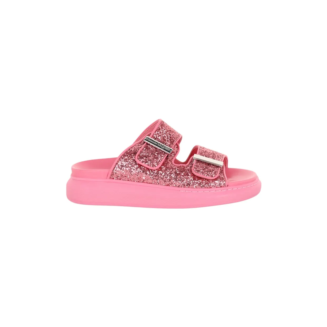 Alexander McQueen Glitter Hybrid Sandals Pink Silver (708097-W4PZ3-5497)