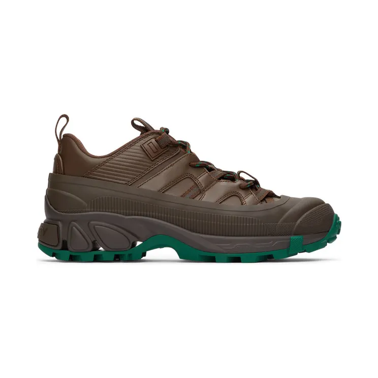 Burberry Brown & Green Arthur Sneakers (8045701)