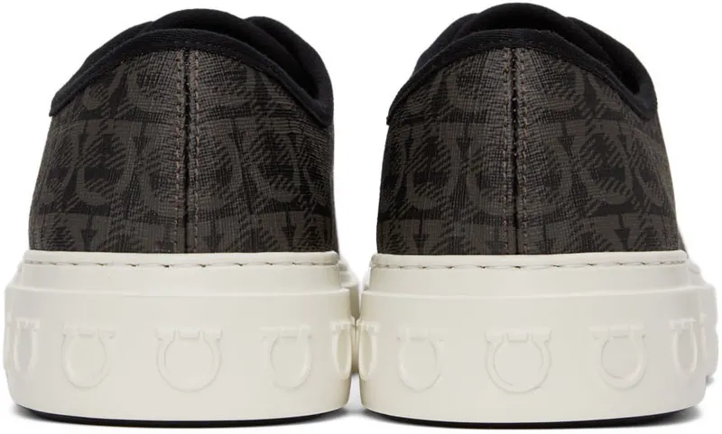 Salvatore Ferragamo Grey & Black Gancini (717990 02B342003)